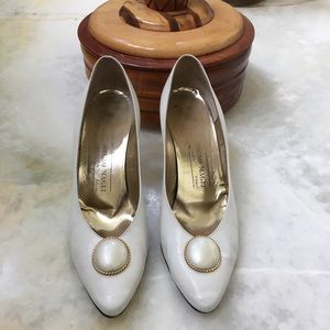 Bruno Magli Italian White Heels